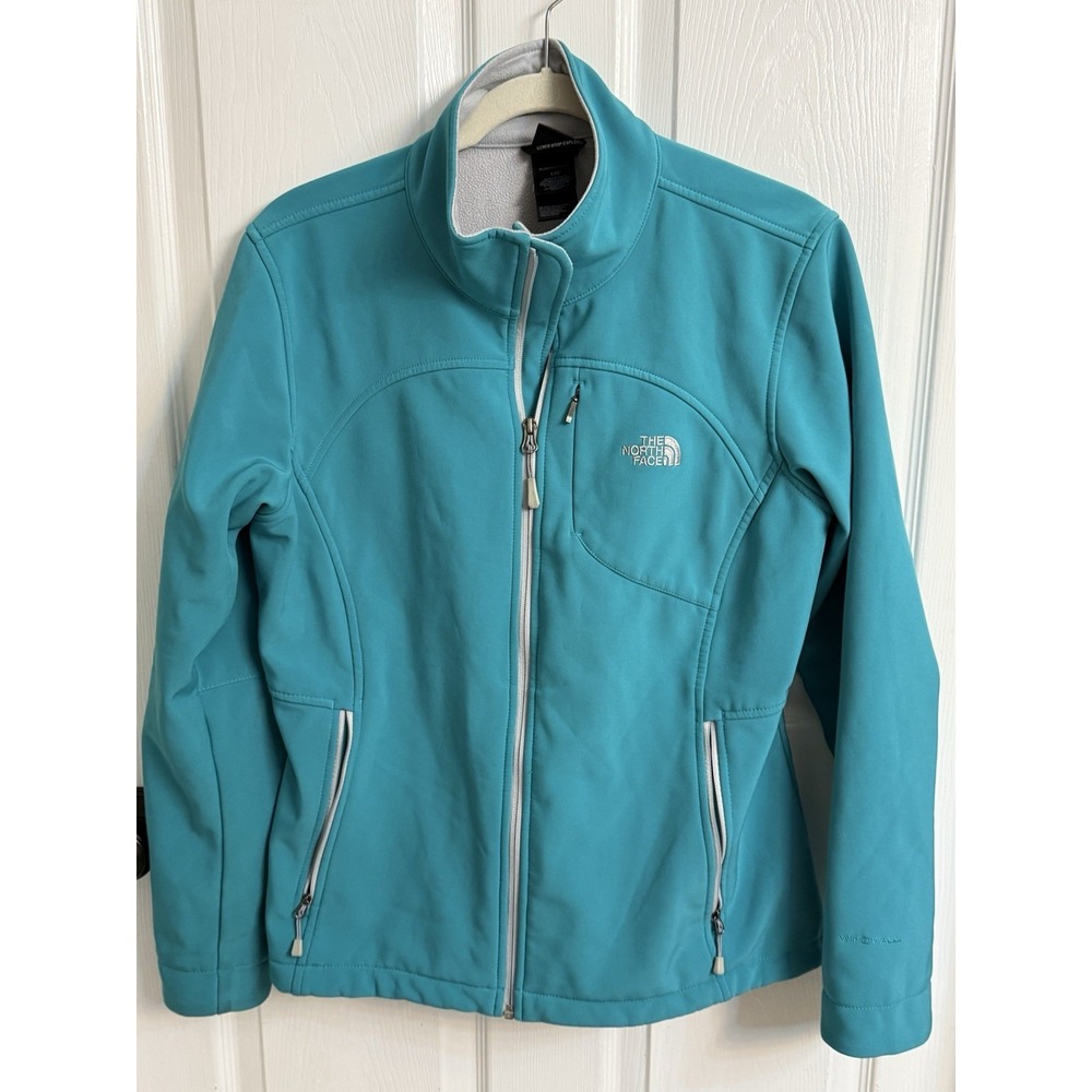 Womens North Face Apex Bionic Windwall Jacket Jacuzzi Blue Sz Large Stylish
